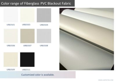 Fiberglass PVC Vinyl Blackout Blinds Fabric