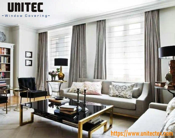 Combine two types of curtains for greater flexibility
