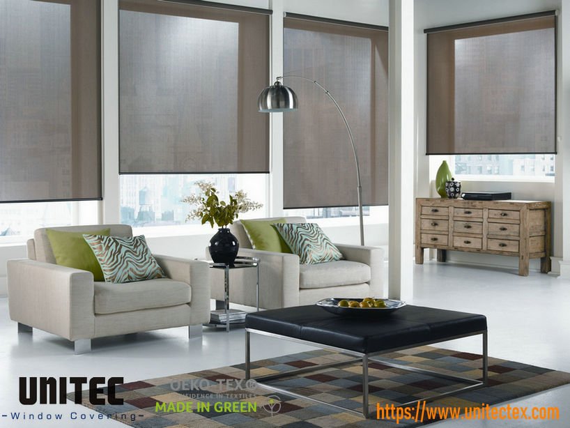 modern look with roller Blinds for the living room