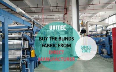 Roller shade fabric manufacturer ISO14001 and ISO9001 Certified