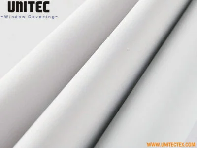 White blackout roller blinds fabric